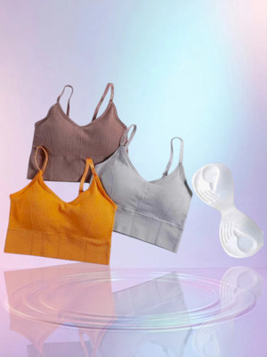 Vihrik Women Sports Lightly Padded Bra(Multicolor)