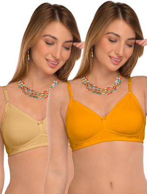 DAISY DEE D'SIZN Women Everyday Non Padded Bra(Yellow, Beige)