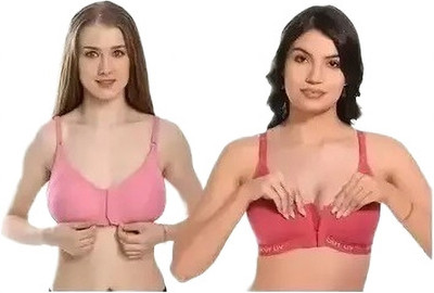 IINERJOY FASHION Women Everyday Non Padded Bra(Pink, Red)