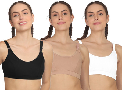 POOJA RAGENEE SPORTS BRA Women Sports Non Padded Bra(Multicolor)