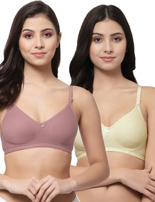 COLLEGE GIRL CG1301 Women T-Shirt Non Padded Bra(Brown, Beige)