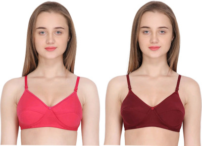 V Fashionic Enterprises WOMEN’S FANCY COMFORT PADDED BRA (PACK OF 2 BRAS) Women Everyday Lightly Padded Bra(Multicolor)