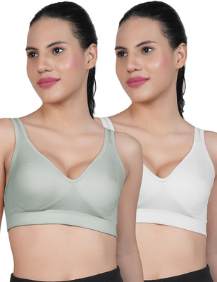 Shyam Sons FLAIR Curvv Women Sports Non Padded Bra(Green, White)