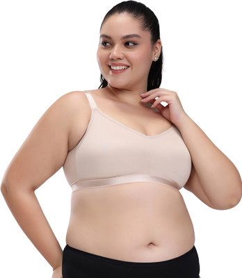 ZIVAME Zivame True Curv Single Layered Non Wired Full Coverage 360 Minimiser Bra - Skin Women Minimizer Non Padded Bra(Beige)