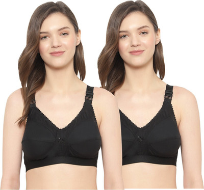 GelxmoNet Women Full Coverage Non Padded Bra Women Full Coverage Non Padded Bra(Black)