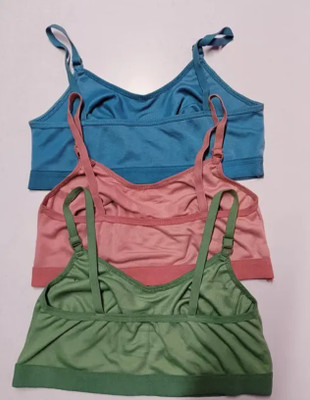 Restore Fashion Style 057 Women Everyday Lightly Padded Bra(Blue, Pink, Green)