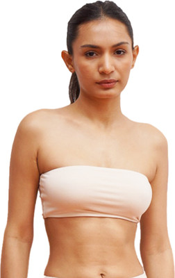 BEAN MITCH Women Bandeau/Tube Non Padded Bra(White)