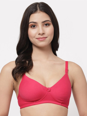 Elven Cotton Blend Padded Bra | Wireless T Shirt Bra | Seamless Bra for Women/Girls Women T-Shirt Heavily Padded Bra(Pink)