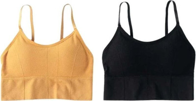 Payal Creation Women Sports Lightly Padded Bra(Multicolor)