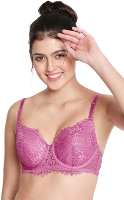 Susie Susie PeachParfait Wirefree Moulded Full Coverage Bra Women Everyday Lightly Padded Bra(Purple)