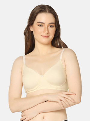Da Intimo Seamless Women T-Shirt Lightly Padded Bra(Beige)