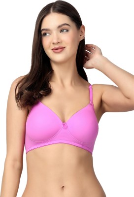 Floret Convertible Straps T-Shirt Bra Lighly Padded & Medium Coverage Women T-Shirt Lightly Padded Bra(Purple)