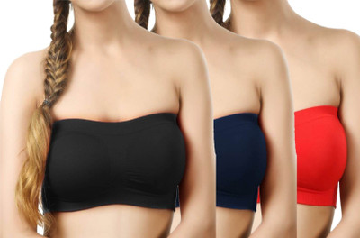 Airsonfab Women Bandeau/Tube Non Padded Bra(Multicolor)