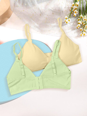 NAGARVEL CREATION A/3337-SKN/PRT-P02-30 Women Push-up Lightly Padded Bra(Multicolor)