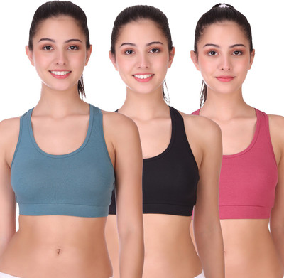 POOJA RAGENEE Comfort wear Women Sports Non Padded Bra(Multicolor)