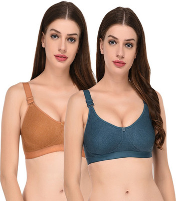 elina Women Minimizer Non Padded Bra(Brown, Green)