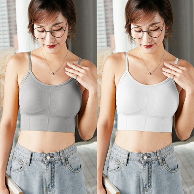 Fashocart Premium Quality Full Coverage Women Cami Bra Women Cami Bra Lightly Padded Bra(White, Grey)