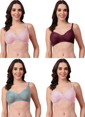 Shyam Sons FLAIR Feminaa Women T-Shirt Non Padded Bra(Purple, Purple, Pink, Blue)