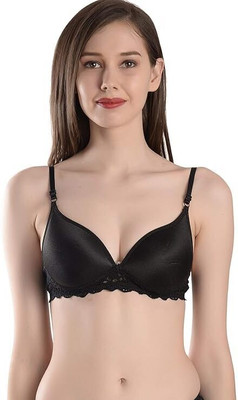 SHEBAE Women Everyday Lightly Padded Bra(Black)