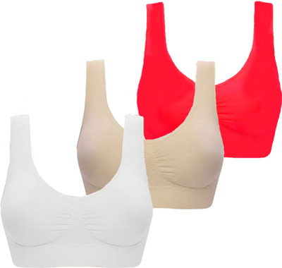 Wardrovia Women T-Shirt Non Padded Bra(Multicolor)
