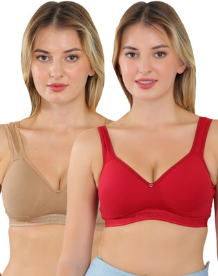FigureFit Zara Women Sports Lightly Padded Bra(Maroon, Red)