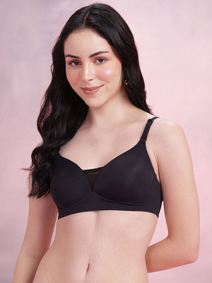 Dressberry Women T-Shirt Lightly Padded Bra(Black)