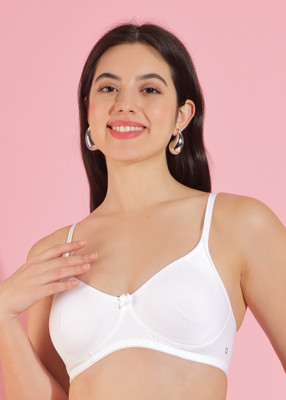 Dollar Missy Wire-Free Basic Support T-Shirt Women Everyday Non Padded Bra(White)