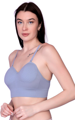 VIYES ENTERPRISE GBRA021 Women Full Coverage Lightly Padded Bra(Light Blue)