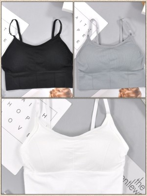 Texelllo Women T-Shirt Lightly Padded Bra(Black, Grey, White)