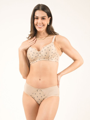 Da Intimo DI-003-BEIGE-32C Women Everyday Lightly Padded Bra(Beige)