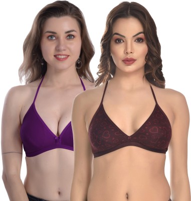 Madam Halter neck bra Women Everyday Non Padded Bra(Multicolor)