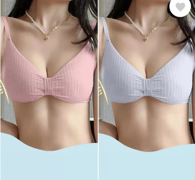 skyunion Women T-Shirt Lightly Padded Bra(Multicolor)