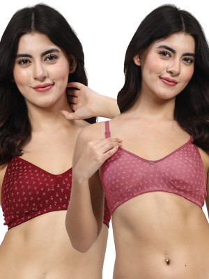 LILY itidaMino Women T-Shirt Non Padded Bra(Purple, Maroon)