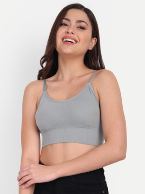 Payal Creation Women Cami Bra Lightly Padded Bra(Black, Brown, Grey)