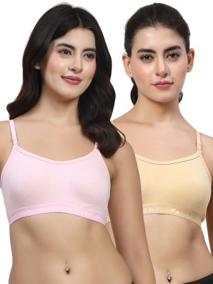 LILY 3321 Women Sports Non Padded Bra(Beige)