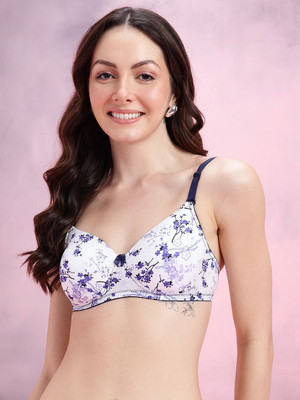 Dressberry Women T-Shirt Lightly Padded Bra(White)