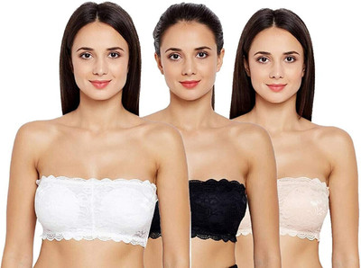 Unique Style Bandeau/Tube Bra for Women Women Bandeau/Tube Lightly Padded Bra(Black, White, Beige)