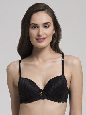 Makclan Women Balconette Lightly Padded Bra(Black)