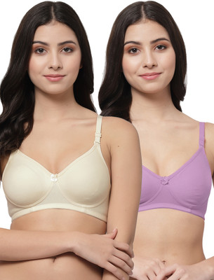 Docare Women T-Shirt Lightly Padded Bra(Beige, Purple)