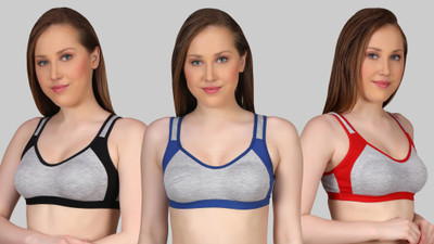 Yana Women Sports Non Padded Bra(Multicolor)