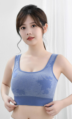 DealSeven fashion Women Sports Lightly Padded Bra(Blue)