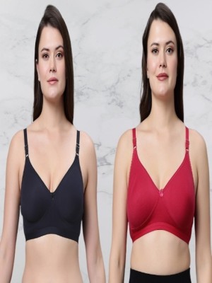 In Care LINGERIE SUHANA2 Women Everyday Non Padded Bra(Black, Maroon)