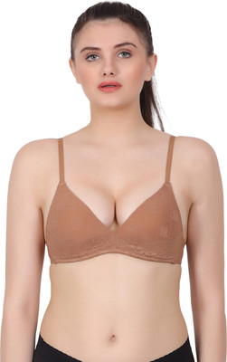 AMOUR SECRET Women T-Shirt Lightly Padded Bra(Brown)