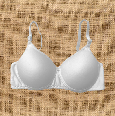 Piylu Women Full Coverage Lightly Padded Bra(White)
