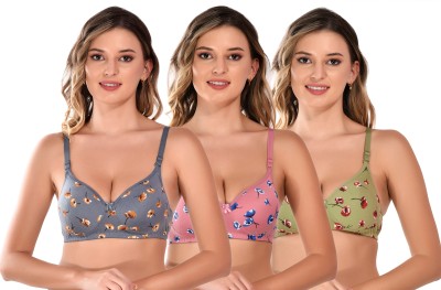 ESOROUCHA Women Bralette Lightly Padded Bra(Multicolor)