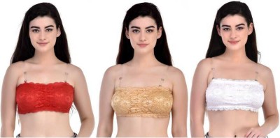 BRATON Women T-Shirt Lightly Padded Bra(Red, White, Beige)