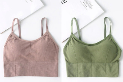 Payal Creation Women T-Shirt Lightly Padded Bra(Purple, Green)