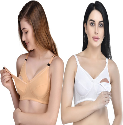 FASALVI PREMIUM Women Maternity/Nursing Non Padded Bra(Multicolor)