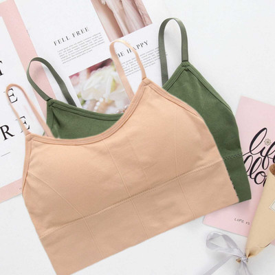 Crusila Women Sports Lightly Padded Bra(Beige, Green)