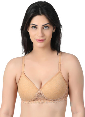 RAHA S.G Lingerie bra for women & girls Women Push-up Lightly Padded Bra(Beige)